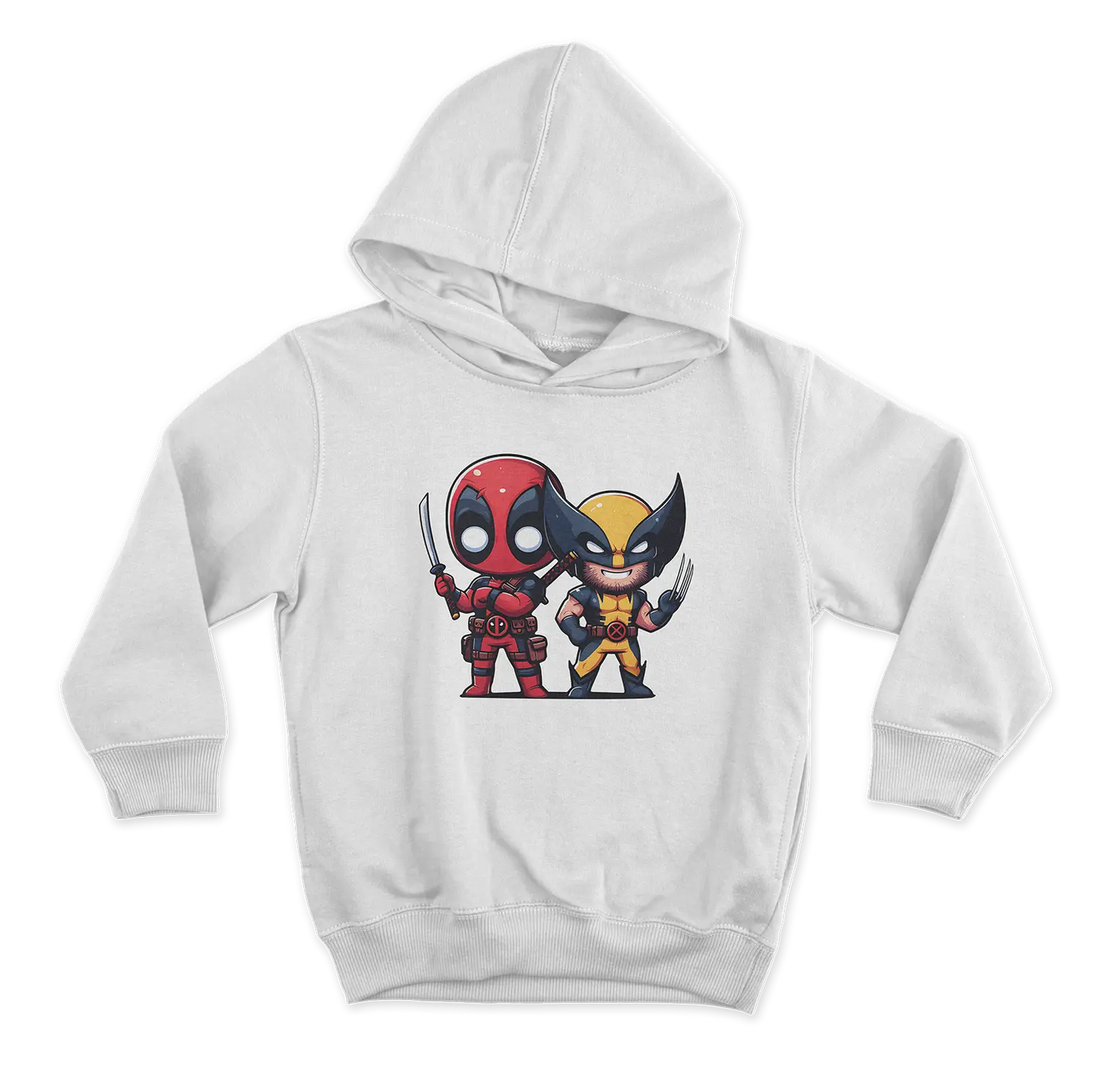 Deadpool & Wolverine Chibi beli duks od 100% pamuka za ljubitelje filmova online prodaja i isporuka