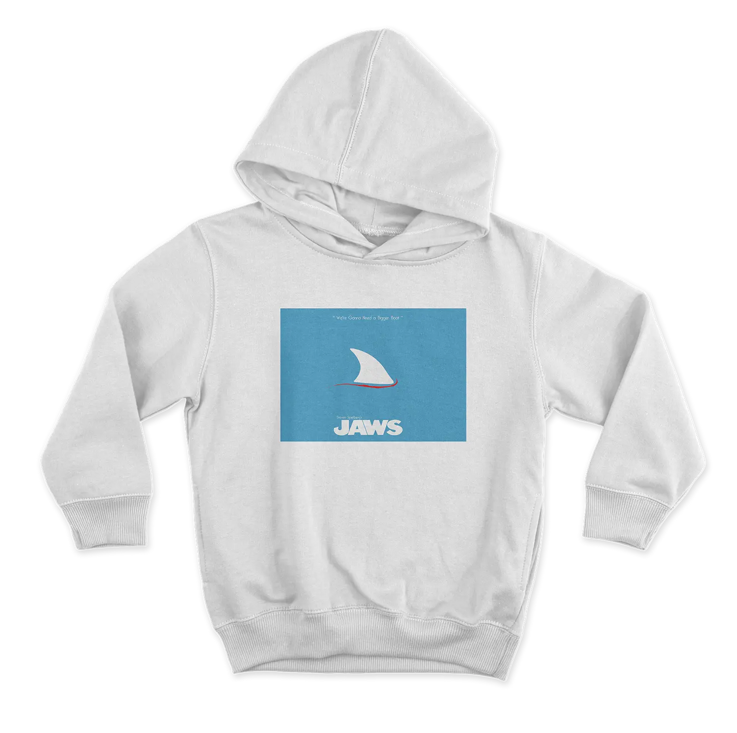 Jaws Minimalist beli duks od 100% pamuka za ljubitelje filmova online prodaja i isporuka