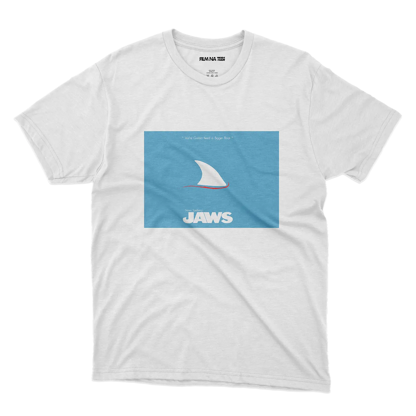 Jaws Minimalist bela majica od 100% pamuka za ljubitelje filmova online prodaja i isporuka